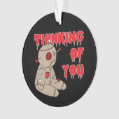 Voodoo Doll Grappig Halloween Horror Ornament (voorkant)