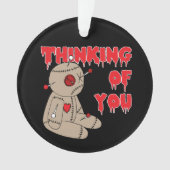 Voodoo Doll Grappig Halloween Horror Ornament (voorkant)