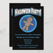 Voodoo Doll Halloween Invitation Kaart (Voorkant / Achterkant)