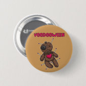 Voodoo Doll - Halloween Speelgoed Ronde Button 5,7 Cm (Voorkant /achterkant)