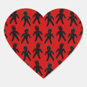 Voodoo Doll Hart Sticker (Voorkant)