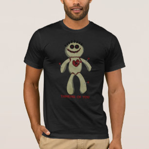 Voodoo doll-hartspelden denken aan jou t-shirt