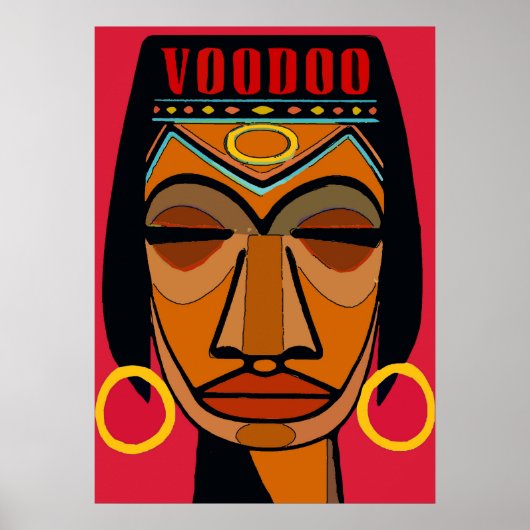 Voodoo Face Matisse Style Poster (Voorkant)