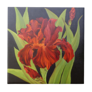VooDoo Flame Red Iris Tegeltje