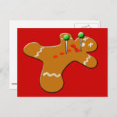 Voodoo Gingerbrood Man Kerstmis Humor Feestdagenkaart (Voorkant / Achterkant)