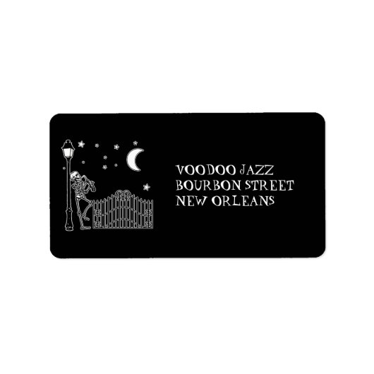 Voodoo jazzsaxofonist etiket (Voorkant)