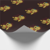 Voodoo lappenpop met knopen, lapjes en spelden cadeaupapier (Hoek)