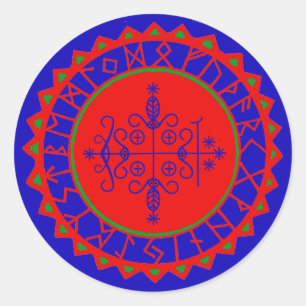 VooDoo Magik - Papa Legba Ronde Sticker