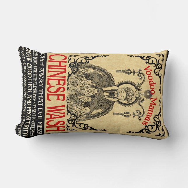 Voodoo Mama's Chinese Wash Art Pillow Kussen (Voorkant)
