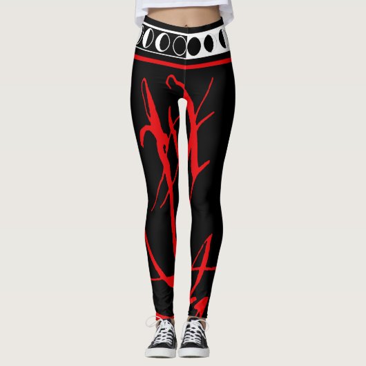 VooDoo Moon Devil Goth Leggings (Devant)