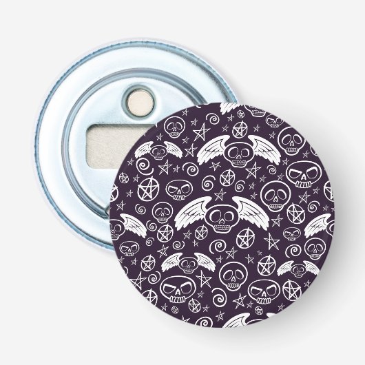 "Voodoo"-patroon Button Flesopener (Voorkant)