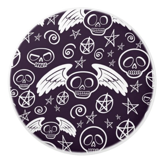 "Voodoo"-patroon Keramische Knop (Voorkant)