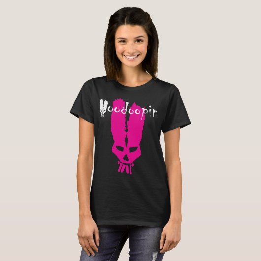 Voodoo Pin Magenta White T-shirt (Voorkant volledig)