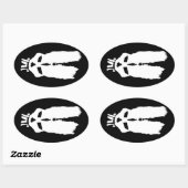 Voodoo Pin "Skull Bunny" Masker Ovale Sticker (Vel)