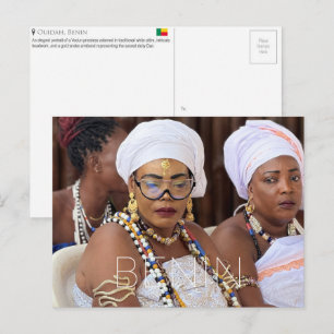 Voodoo priesteres, Ouidah, Benin Reisansichtkaart Briefkaart