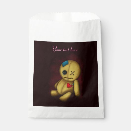 Voodoo Rag Doll met knoppen Patches en pinnen Bedankzakje (Voorkant)