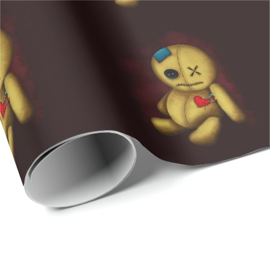 Voodoo Rag Doll met knoppen Patches en pinnen Cadeaupapier (Rol Hoek)