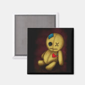 Voodoo Rag Doll met knoppen Patches en pinnen Magneet (Voorkant / Achterkant)