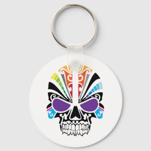 Voodoo Rainbow Skull Sleutelhanger