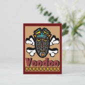 Voodoo Spell Mask Briefkaart (Staand voorkant)