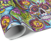 Voodoo Sugar Skulls Cadeaupapier (Rol Hoek)