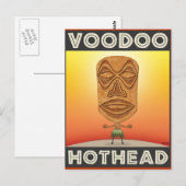 VooDoo Tiki Head Briefkaart (Voorkant / Achterkant)