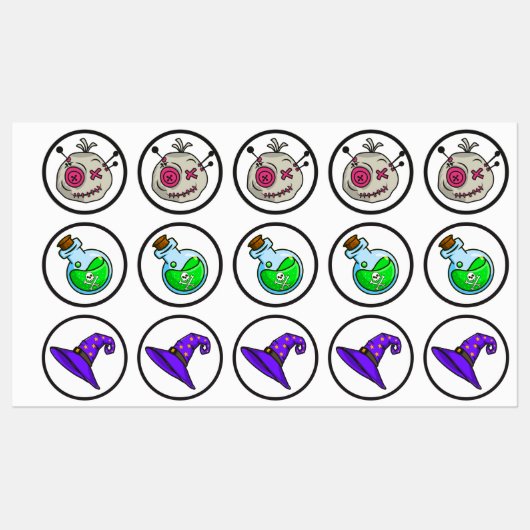 Voodoo Token Grote Cirkel Waterdichte Stickers (Vel)