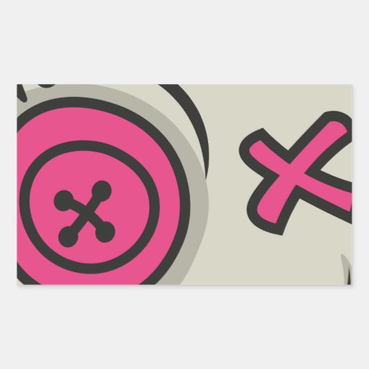 Voodoo Token Rectangle Stickers (Voorkant)