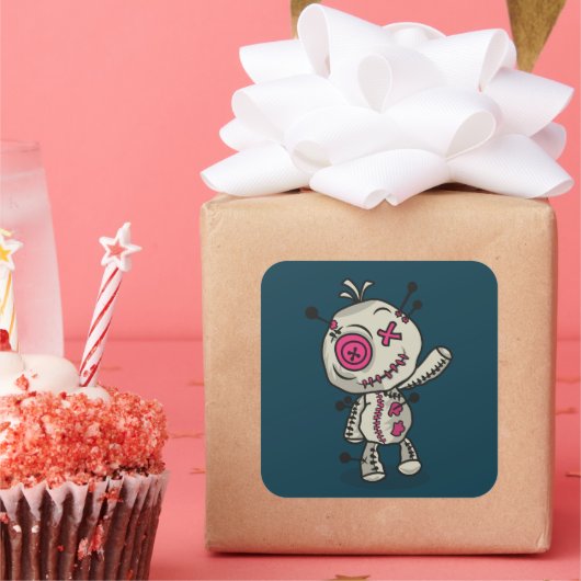 Voodoo Token Square Stickers (Feest)