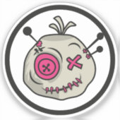 Voodoo Token Tiny 2" x 2" Vinyl Stickers (Voorkant)