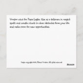Voodoo Vévé voor Papa Legba Briefkaart (Achterkant)