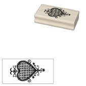 VooDou Veve "Love Heart" Rubber Stamp Rubberstempel (Gestempeld)