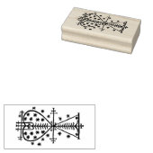VooDou Veve-symbool "Zoals hierboven - zo hieronde Rubberstempel (Gestempeld)
