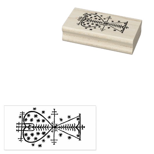 VooDou Veve-symbool "Zoals hierboven - zo hieronde Rubberstempel (Gestempeld)