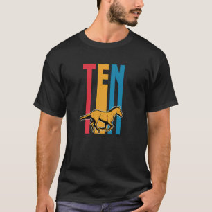 Voor 10 Jaar Oud Paard Thema Verjaardag Equestrian T-shirt