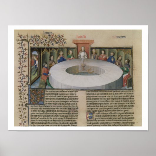 Voor.120 f.524v. The Knight of the Round Table Poster (Voorkant)