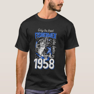 Voor 62 jaar oude Gevist vissers 1958 62e geboorte T-shirt