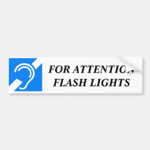 VOOR AANDACHTIGFLASLICHTEN BUMPERSTICKER