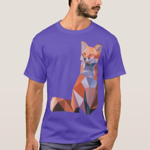 Voor Abstract veelhoekig wollig geodetisch dier T-shirt