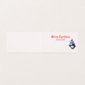 Voor & achter aangepaste kerstkaart sneeuwpopmuzie kaart (Binnenkant ongevouwen)