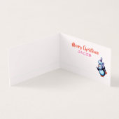 Voor & achter aangepaste kerstkaart sneeuwpopmuzie kaart (Binnen)