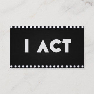 Voor actoren visitekaartje