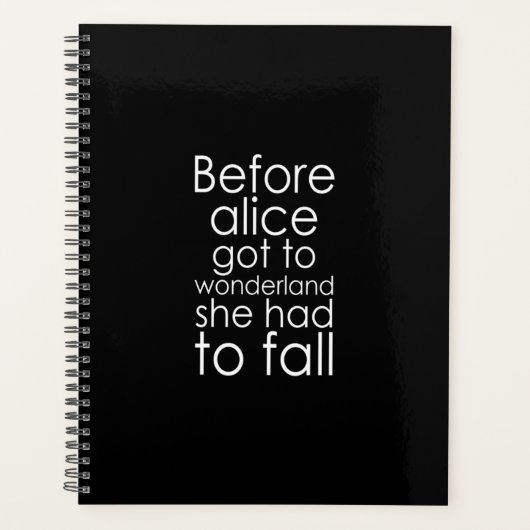 voor alice wonderland werd , moest ze herfsten planner (Voorkant)