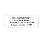 Voor alleen aanbetaling: bankpas zelfinktende stempel (Design)