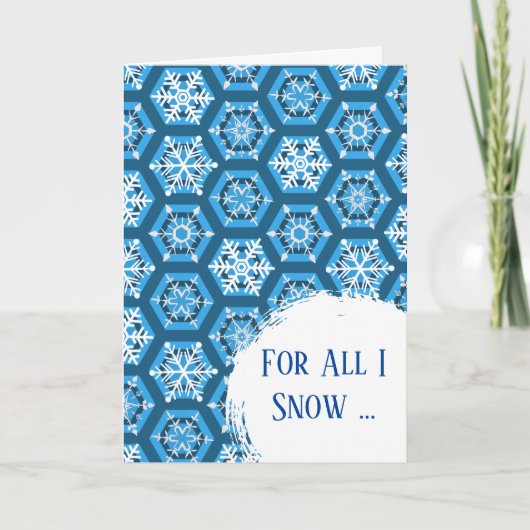 Voor alles Sneeuwvriendschap Snowflakes en Snowbal Kaart (Voorkant)