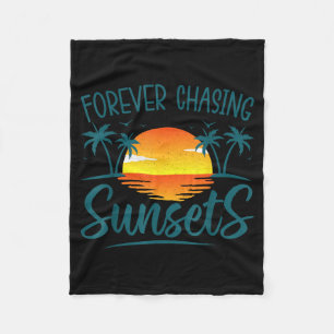 Voor altijd achter de zonsondergang aan Sunshine Z Fleece Deken