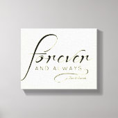 "Voor altijd & Altijd" Canvas | Namen en datums aa (Voorkant)