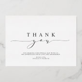 Voor altijd bedankt Gold Foil Weddenschap Hartelij Folie Uitnodiging (Achterkant)