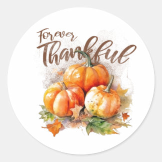 Voor altijd dankbaar Thankgiving Ronde Sticker