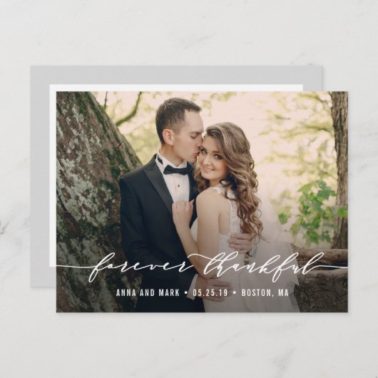 Voor altijd dankbare bruiloft dank u Briefkaart (Voorkant / Achterkant)